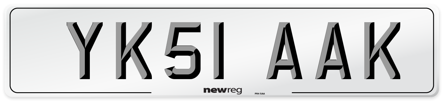 YK51 AAK Number Plate from New Reg
